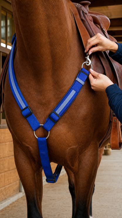 NightTrot™ LED Horse Visibility Kit (Chest Harness + 4 Leg Bands)