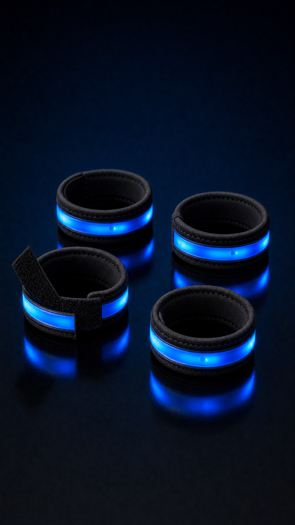 NightTrot™ LED Horse Visibility Kit (Chest Harness + 4 Leg Bands)